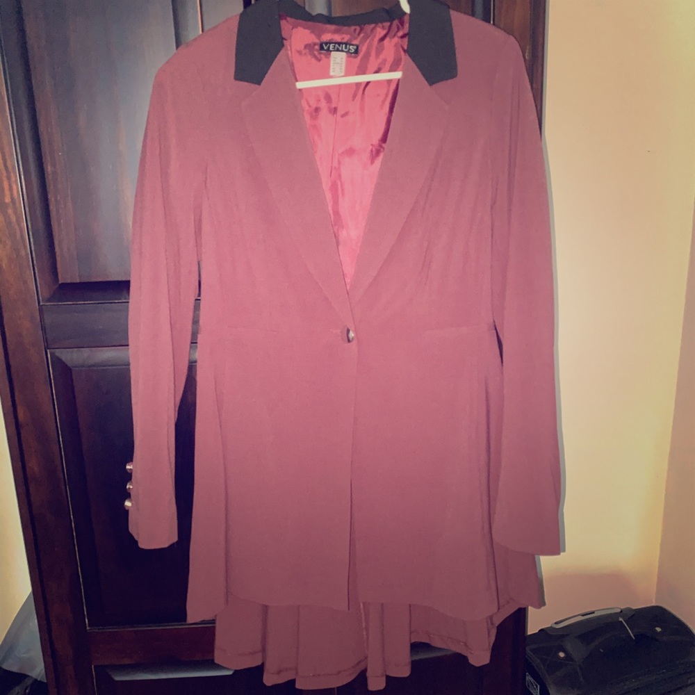 Burgundy Fall blazer